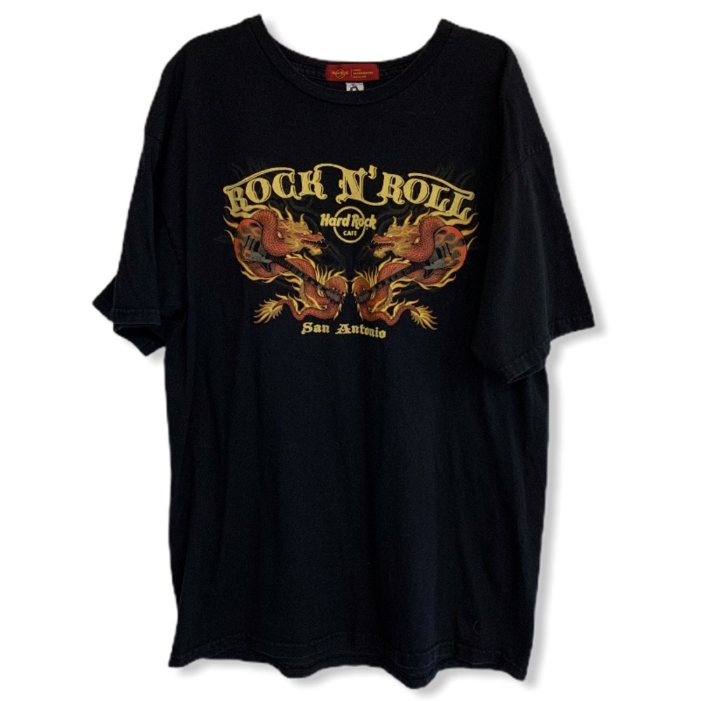 EUC Hard Rock Cafe San Antonio Dragons Guitars Unisex Rock N’ Roll